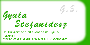 gyula stefanidesz business card